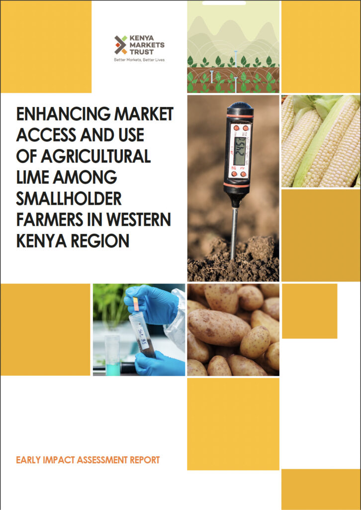 Cover page - Enhancing Market Access and Use of Agricultural Lime among Smallholder Farmers in Western Kenya Region